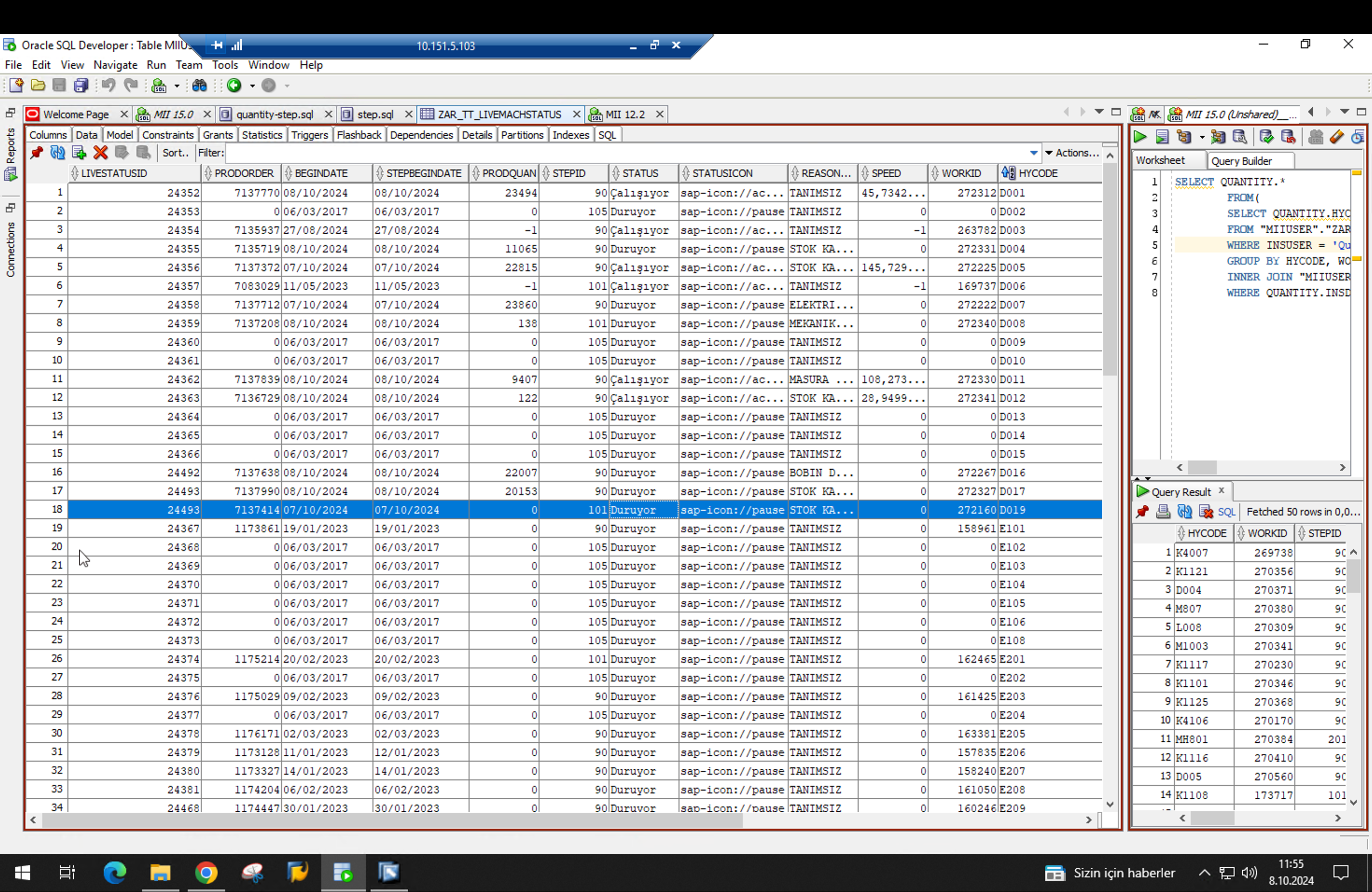 ZAR_TT_LIVEMACHSTATUS